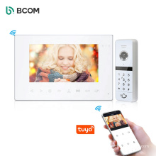 Bcom fast delivery sonnettes vido 7" TFT LCD Touch button video doorphone system